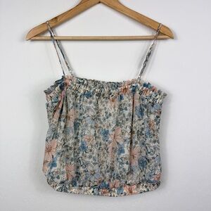 Sienna Sky Floral Smocked Crop Top size small